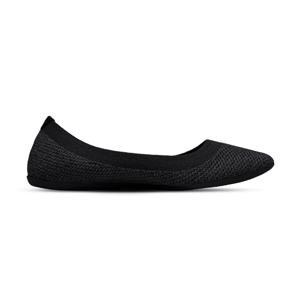 Allbirds Women\'s Flats Black - Tree Breezers - 65824NTJA